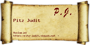 Pitz Judit névjegykártya